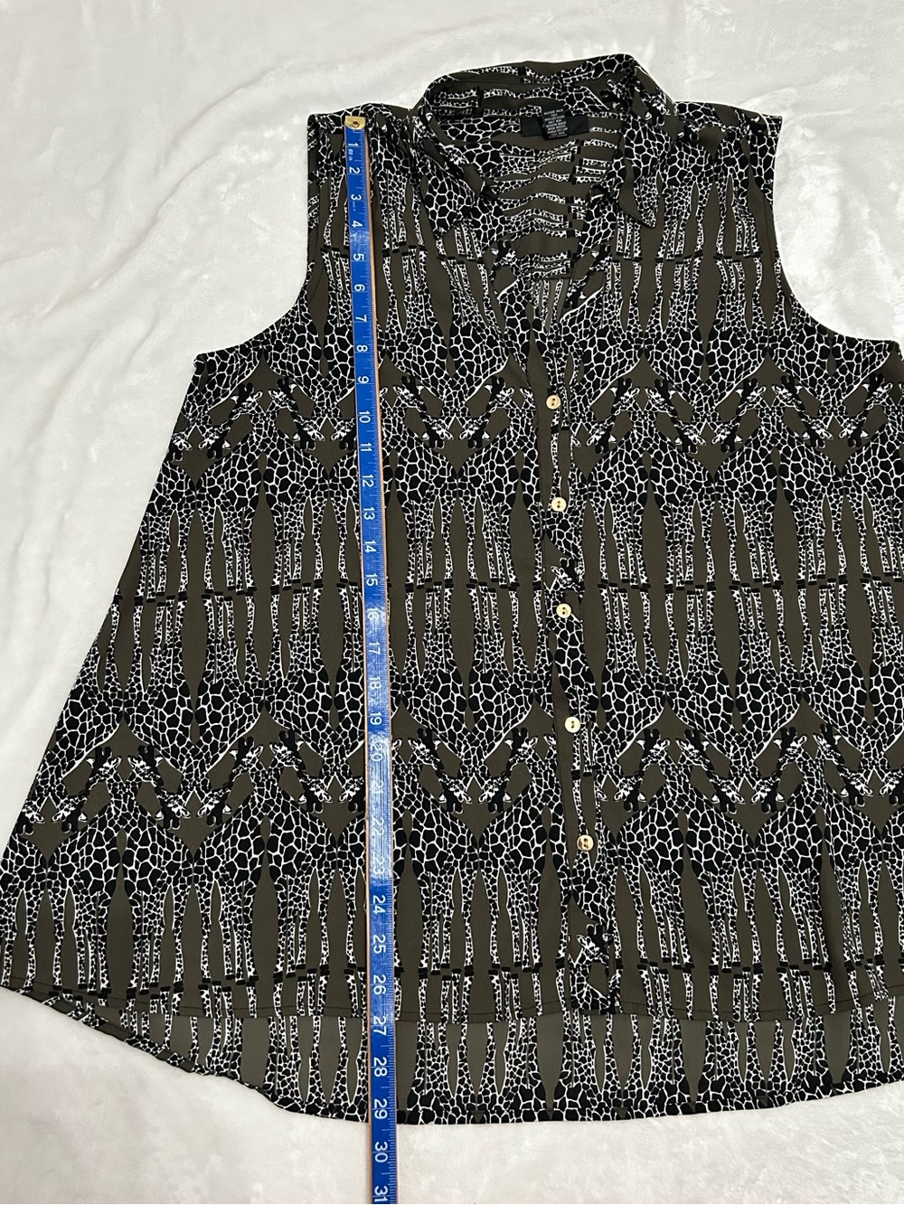 Alfani Giraffe Print Blouse Size 14 - Picture 8 of 8